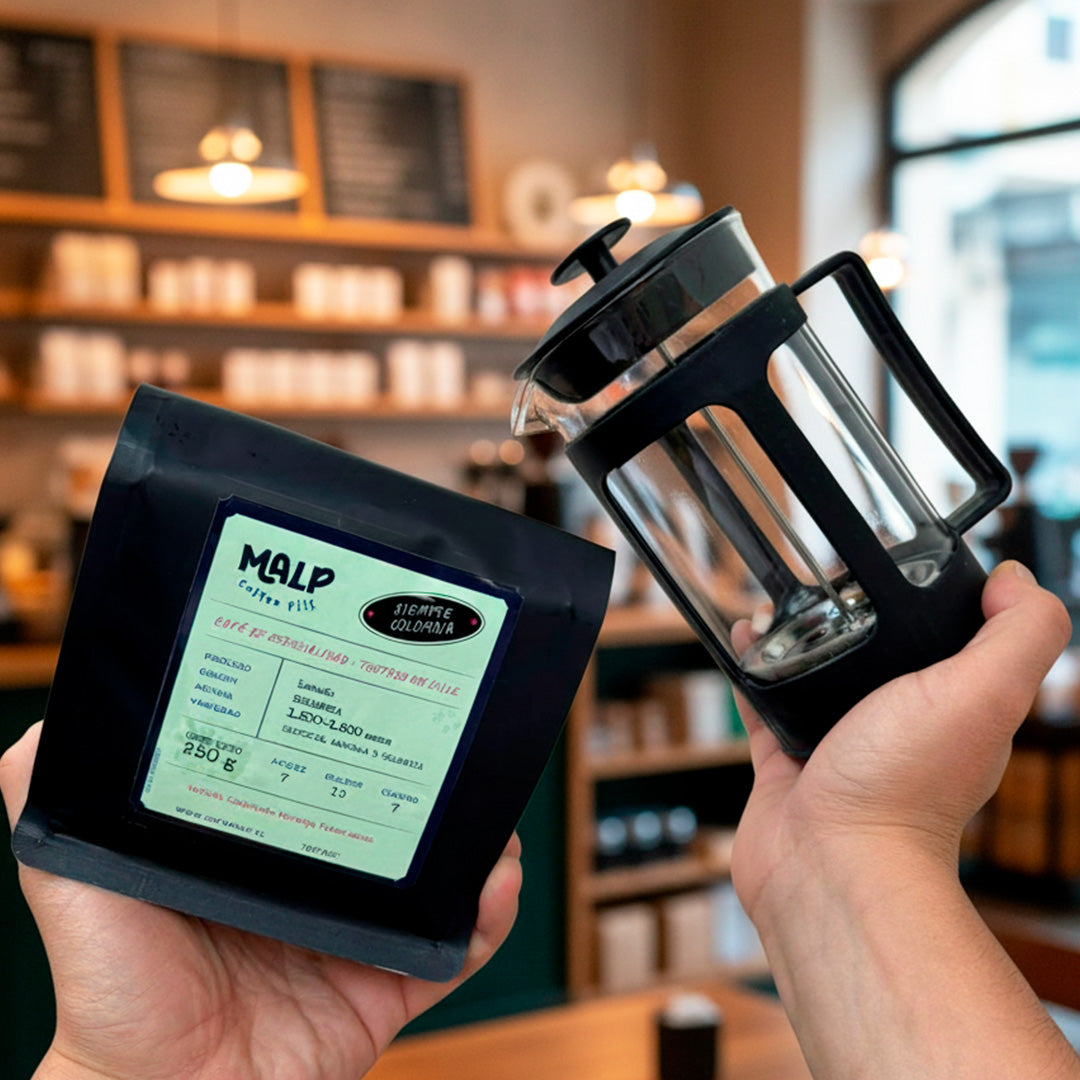 Pack Prensa Francesa 600 ml + 250 g Café Molido